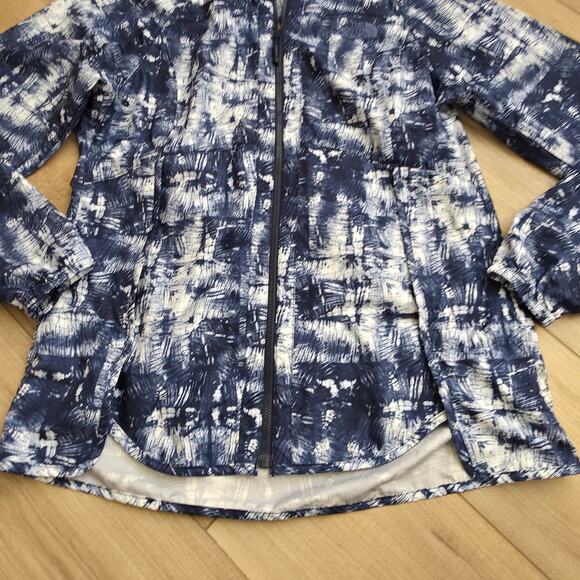 The North Face Flyweight Blue/White Windbreaker Running Jacket Women Sz S - Picture 7 of 16